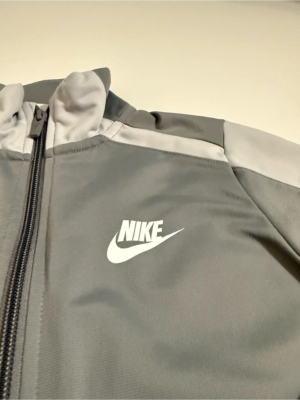 Nike Kids Two-Tone Gray Full-Zip Jacket